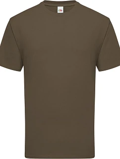 Fruit of the Loom Iconic 195 T Pánske tričko z hrubého materiálu 16.1422 truffle