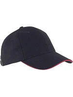 K-up KP 011 6-panelová sendvičová čiapka „Orlando“ 20.0011 čierna/červená