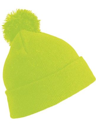 Result Headwear RC 028X Pletená čiapka s bambulou 28.028X fluorescenčná žltá Result Headwear RC 028X Pletená čiapka s bambulou 28.028X fluorescenčná žltá