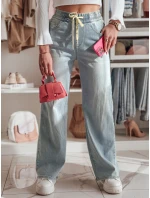 Dámske džínsové nohavice so širokými nohavicami STEREO modré FashionStreet UY2436 Dámske džínsové nohavice so širokými nohavicami STEREO modré FashionStreet UY2436