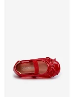 Balerinki Dziecięce Z Kokardką Czerwone Jellema