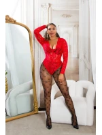 Dámske sieťované pančuchy "Hearts" SR3980 čierne - In-Stylefashion