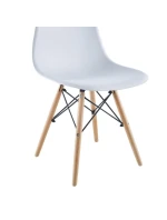 ŠKANDINÁVSKE STOLIČKY MATRACE BIELE SADA 2 KS