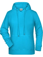 Daiber 8023 Dámska mikina s raglánovými rukávmi a kapucňou 02.8023 turquoise Daiber 8023 Dámska mikina s raglánovými rukávmi a kapucňou 02.8023 turquoise