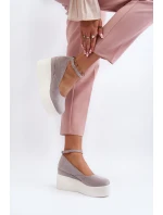 Damskie Espadryle Na Koturnie Szare Malla