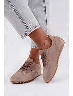 Dámske béžové barefoot topánky z prírodného semišu Zazoo N1422 Dámske béžové barefoot topánky z prírodného semišu Zazoo N1422