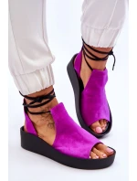 Semišové sandále na klinoch Nicole 2743/067 Fuchsia Semišové sandále na klinoch Nicole 2743/067 Fuchsia
