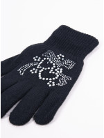 Dievčenské päťprsté rukavice Yoclub s tryskami RED-0216G-AA50-008 Black