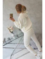 Tepláková súprava s kapucňou ecru
