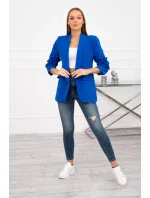Bunda s chlopňou elegantná chrpová modrá