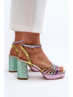 Sandały Damskie Na Słupku D&A CR920 Multikolor