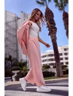 Nohavice s rozšírenými nohavicami M570 - púdrové