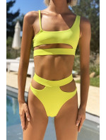 Dámske plavky Malibu Cut Out Bikini Lime - Hugz