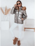 Dámska zimná bunda s kapucňou MELANI tmavosivá FashionStreet TY4486