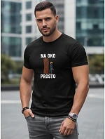 Pánske tričko OKO PROSTO s potlačou čierne FashionStreet NX0107R Pánske tričko OKO PROSTO s potlačou čierne FashionStreet NX0107R