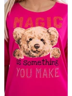 Kúzelná blúzka s potlačou fuchsiová Kúzelná blúzka s potlačou fuchsiová