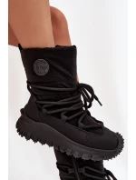 Kožené sněhule na platformě Lee Cooper LCJ-25-12-3660 Černé