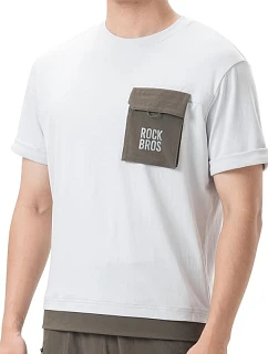 Pánske MTB tričko Rockbros, biele, veľkosť L