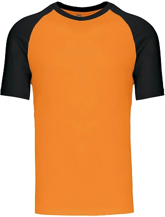 Kariban K 330 Baseballové tričko 20.K330 oranžové/čierne Kariban K 330 Baseballové tričko 20.K330 oranžové/čierne