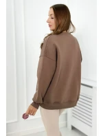 Bavlnená súprava, zateplená mikina + legíny hnedý Bavlnená súprava, zateplená mikina + legíny hnedý