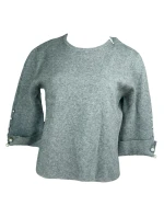 Dámsky sveter na rukávoch zdobený perličkami - Gemini