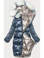 Dámska obojstranná metalická zimná bunda P21-7901 - Minority