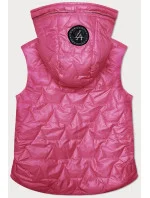 Neónovo ružová dámska tenká vesta so zlatým zipsom S'West (B8229-83) Neónovo ružová dámska tenká vesta so zlatým zipsom S'West (B8229-83)