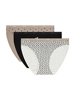 Dámske bavlnené nohavičky 3 ks DIM LES POCKETS COTTON SLIP 3x - DIM - biele