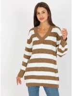 Dámsky sveter LC SW 8030 biely béžový