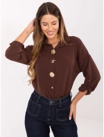 MI košeľa KS 4192.34 tmavohnedá