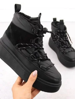 Dámske snehové topánky na pltform 24-72302BK / WOL280A Black - Potocki