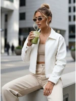Dámska džínsová bunda biela FashionStreet TY5599