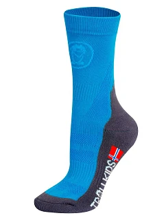 Trollkids Detské ponožky Trekking Mid Cut II Mid Blue pre dievčatá/chlapcov (930-106)