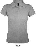 SOL'S Prime Women Dámske piqué polo z hrubej bavlny 25.0573 šedá melírovaná