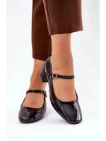 Dámske lodičky na podpätku 77-554 Black - C.M Paris