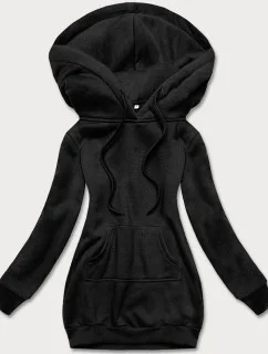 Čierna dámska klokanie mikina (YS10003-3)