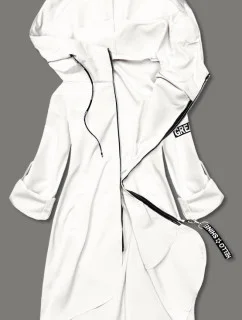 Tenký asymetrický dámsky prehoz cez oblečenie v smotanovej farbe (B8117-26)