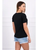 Blúzka s potlačou Perfektná čierna Blúzka s potlačou Perfektná čierna