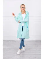 Mätová bunda s kapucňou nadmernej veľkosti Mätová bunda s kapucňou nadmernej veľkosti