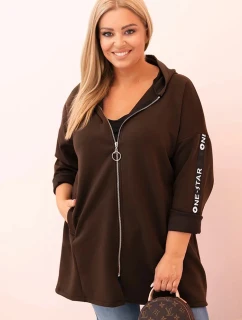 Dámska mikina s ozdobnými rukávmi čierna