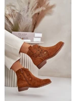 Dámske členkové topánky na zips Camel S.Barski