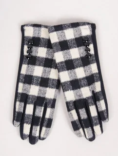 Dámske rukavice RES-0092K-345C Black with white - Yoclub