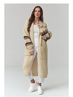 Zapínanie svetra model 226865 Makadamia