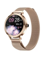 Dámske inteligentné hodinky VELTORI VT340-1 Zlatý náramok + ružový silikónový remienok Dámske inteligentné hodinky VELTORI VT340-1 Zlatý náramok + ružový silikónový remienok