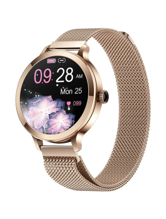 Dámske inteligentné hodinky VELTORI VT340-1 Zlatý náramok + ružový silikónový remienok Dámske inteligentné hodinky VELTORI VT340-1 Zlatý náramok + ružový silikónový remienok