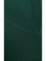Dámske priliehavé rebrované šaty vo fľaškovo zelenej farbe (5579-38)