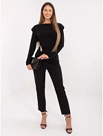 Elegantná vankúšová blúzka čierna (21898) Elegantná vankúšová blúzka čierna (21898)