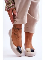 Damskie Baleriny Z Serduszkiem ZAXY LL285030 Jasnobeżowe