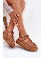 Sandały Damskie Na Platformie Camel Nitavelia