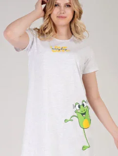 Dámska nočná košeľa s krátkym rukávom Frog